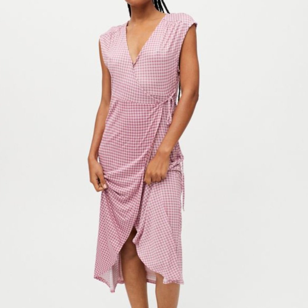 UO Zina Wrap Dress (pink) NWT